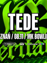 W tle zielono-czarna, trójwymiarowa grafika z napisem "vox veritatis". Na dole logotypy sponsorów i partnerów. W centralnej części białe napisy z czarną ramką, w tym nazwa artysty oraz miejsce i data wydarzenia, zawarte w treści artykułu.