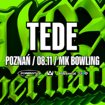 W tle zielono-czarna, trójwymiarowa grafika z napisem "vox veritatis". Na dole logotypy sponsorów i partnerów. W centralnej części białe napisy z czarną ramką, w tym nazwa artysty oraz miejsce i data wydarzenia, zawarte w treści artykułu.