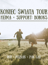 Cztery osoby biegnące przez pole. Za nimi drzewa i zachodzące słońce oraz niebo. Na dole białe napisy - szczegóły wydarzenia zawarte w artykule.