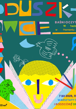 Kolorowa grafika przedstawiajaca między innymi uśmiechniętą buzię i otwartą książkę. Wokół rysunku informacje na temat wydarzenia.