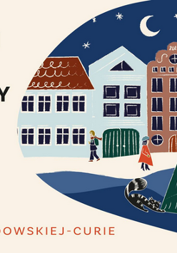 Po prawej stronie plakatu znajduje się świąteczna ilustracja miasteczka nocą, z udekorowaną choinką na środku, kolorowymi kamienicami w tle oraz postaciami spacerującymi między stoiskami. Z lewej strony informacje o wydarzeniu zawarte w treści artykułu.