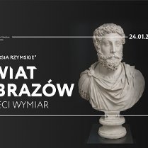 Zdjęcie białego popiersia na czarnym tle. Na froncie w białej, cienkiej ramce informacje o wydarzeniu zawarte w treści artykułu.