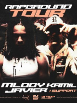 dwie osoby w przyciemnionym świetle. Jedna z nich trzyma daszek czapki. Pod spodem informacje o wydarzeniu zawarte w treści artykułu.