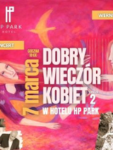 Artystyczny plakat w intensywnych odcieniach różu, fioletu i pomarańczu, utrzymany w malarskiej stylistyce. Przedstawia dwie kobiety o subtelnych rysach: jedna gra na gitarze, a druga na harfie. W tle widoczny jest zarys lecącego ptaka, a w dolnych rogach umieszczono małe, czarno-białe zdjęcia portretowe artystów biorących udział w wydarzeniu.