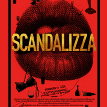 Na czerwonym tle zdjęcie ust oraz informacje na temat wydarzenia.