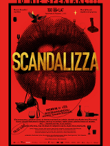 Na czerwonym tle zdjęcie ust oraz informacje na temat wydarzenia.