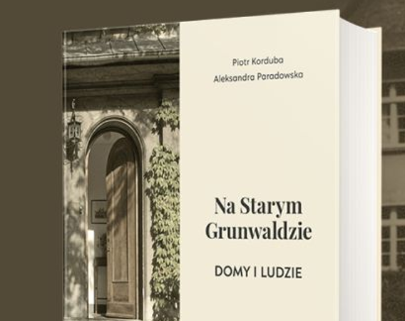 Plakat wydarzenia z archiwalnym zdjęciem jednej z grunwaldzkich ulic.