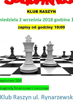 Plakat z motywem szachownicy