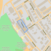 Fragment mapy poznania z ul. Dożynkową i Owsianą.