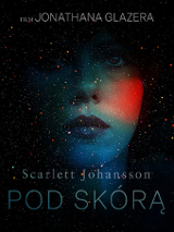 Plakat przedstawia twarz kobiety wyłaniającą się z mroku i gwiazd. Na jej lewym policzku i brodzie rysuje się wielobarwna plama kosmicznej poświaty.