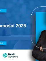 Grafika zapraszająca na szkolenie Podatek od nieruchomości 2025 - case study - szkolenie stacjonarne