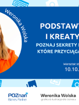 Grafika informująca o warsztacie stacjonarnym pt. Podstawy grafiki i kreatywność