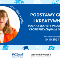 Grafika informująca o warsztacie stacjonarnym pt. Podstawy grafiki i kreatywność