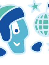 Kolorowa postać przedstawia dziecko ubrane w zimową czapkę i rękawiczki. Obok ikonka globusu, na którego biegunie wbito flagę.