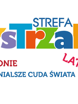 Napis o treści półkolonie Strefa Bystrzaka