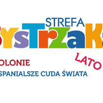 Napis o treści półkolonie Strefa Bystrzaka