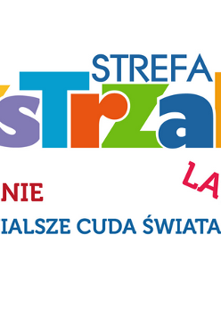 Napis o treści półkolonie Strefa Bystrzaka