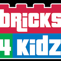 Logo w postaci napisu Bricks 4 Kidz wpisanego w klocki typu Lego.