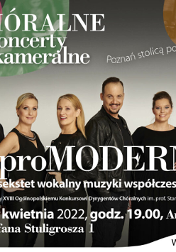 Członkowie sekstetu wokalnego muzyki chóralnej.