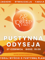 Pustynia skąpana słońcem. Napisy o treści pustynna odyseja i quest time.