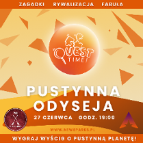 Pustynia skąpana słońcem. Napisy o treści pustynna odyseja i quest time.