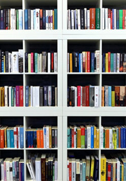 regał z książkami