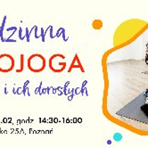Osoba dorosła i dziecko wspólnie uprawiające jogę. Informacje o wydarzeniu rodzinna akrojoga dla dzieci i ich dorosłych.