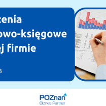 Grafika promocyjna bezpłatnego szkolenia pod tytułem "Rozliczenia finansowo-księgowe w małej firmie", szkolenie odbędzie w dniach 28-30 listopada 2023 r. na platformie Zoom.