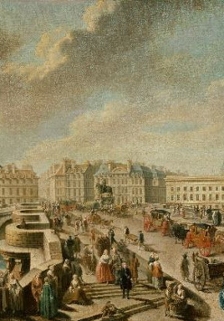 Rycina dawnego Paryża.