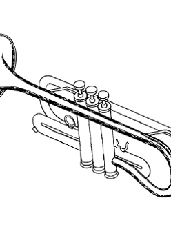 Rysunek trąbki.