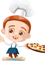 Rysunek małego kucharza.