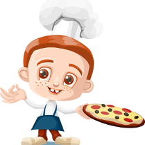 Rysunek małego kucharza.