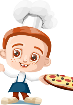 Rysunek małego kucharza.