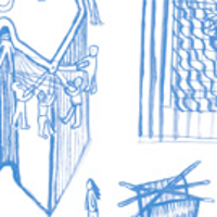 rysunek niebieski na białym tle