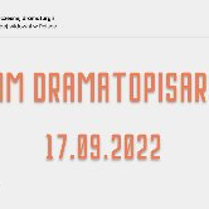 Obrazek przedstawia plakat reklamujący slam dramatopisarski.