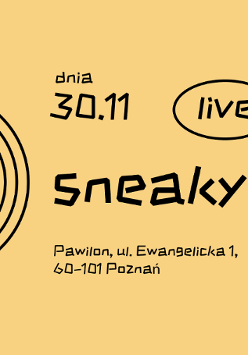 Informacje o koncercie zespołu sneaky jesus.