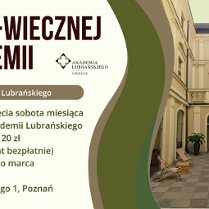 Informacje o zwiedzaniu akademii Lubrańskiego, zdjęcie dziedzińca akademii.