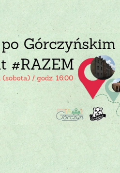 Baner reklamujący spacer po Górczyńskim Fyrtlu - 125 lat #Razem, 6 września (sobota) / godz. 16:00. Okrągłe, małe zdjęcia z charakterystycznymi elemtami Górczyna.