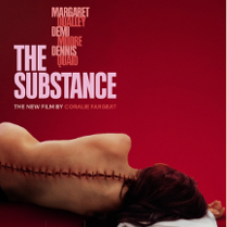 Plakat filmowy, naga kobieta leży plecami do odbiorcy, na jej kręgosłupie widać zszytą ciętą ranę.