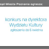 Szef wydziału kultury poszukiwany!