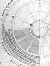 archiwalny szkic przezentujący plan przebudowy CK Zamek