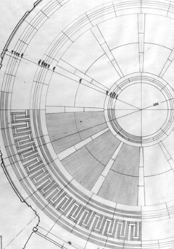 archiwalny szkic przezentujący plan przebudowy CK Zamek