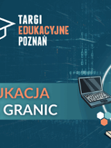 Napis o treści targi edukacyjne 2025, obok rysunek młodego chłopaka.