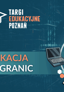 Napis o treści targi edukacyjne 2025, obok rysunek młodego chłopaka.