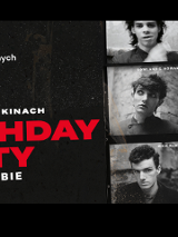 Plakat, po prawej stronie kolaż sześciu czarno-białych zdjęć. Na fotografiach portrety różnych osób.Po prawej napisy informujące o wydarzeniu.