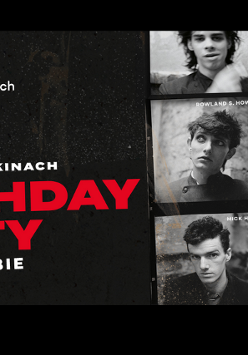 Plakat, po prawej stronie kolaż sześciu czarno-białych zdjęć. Na fotografiach portrety różnych osób.Po prawej napisy informujące o wydarzeniu.