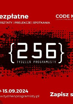 Plakat z nazwą wydarzenia "Tydzień Programisty 2024"