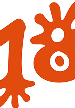 Stylizowana liczba numer 18.