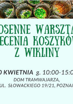 Nazwa wydarzenia pod grafiką przedstawiającą kosze wiklinowe.