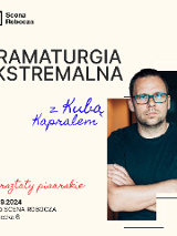 Plakat, po prawej stronie zdjęcie mężczyzny, po lewej opis wydarzenia